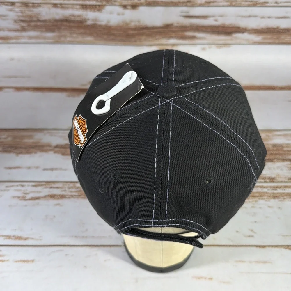 Harley-Davidson Honolulu Hawaii Black Hat Cap Souvenir Motorcycle